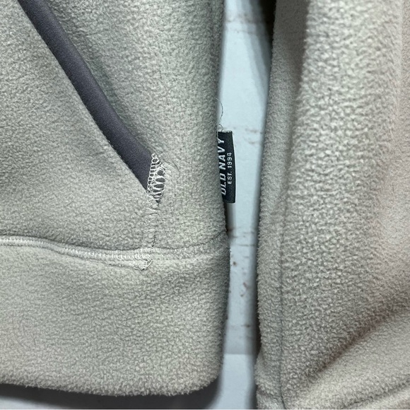 Old Navy Full Zip Hooded Fleece Jacket Mens Size Large Gray Thick Pockets - Picture 6 of 10